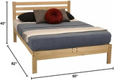 Fast Furnishings Queen FarmHome Natural Platform Bed